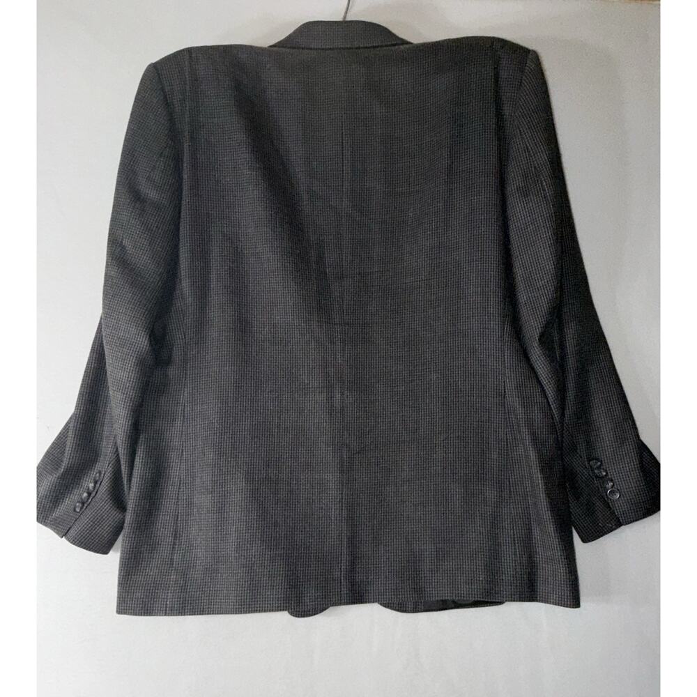Oscar de la Renta Silk Wool Houndstooth Blazer Mens Size 44R Sport Coat 2 Button - Picture 10 of 16
